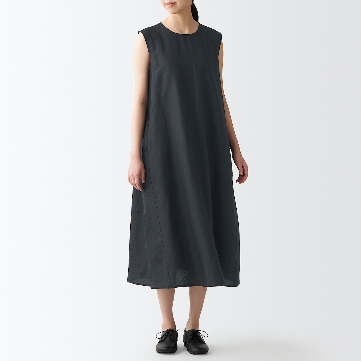 Sleeveless cheap linen dress