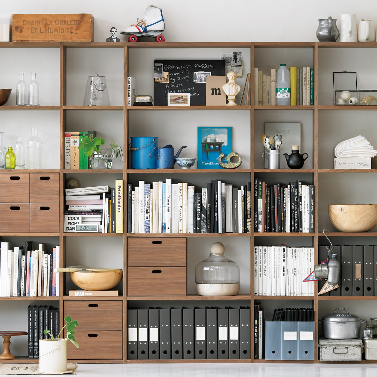 Shop Walnut Wide Stacking Shelf 5 Additional Steps W 79.5 x D