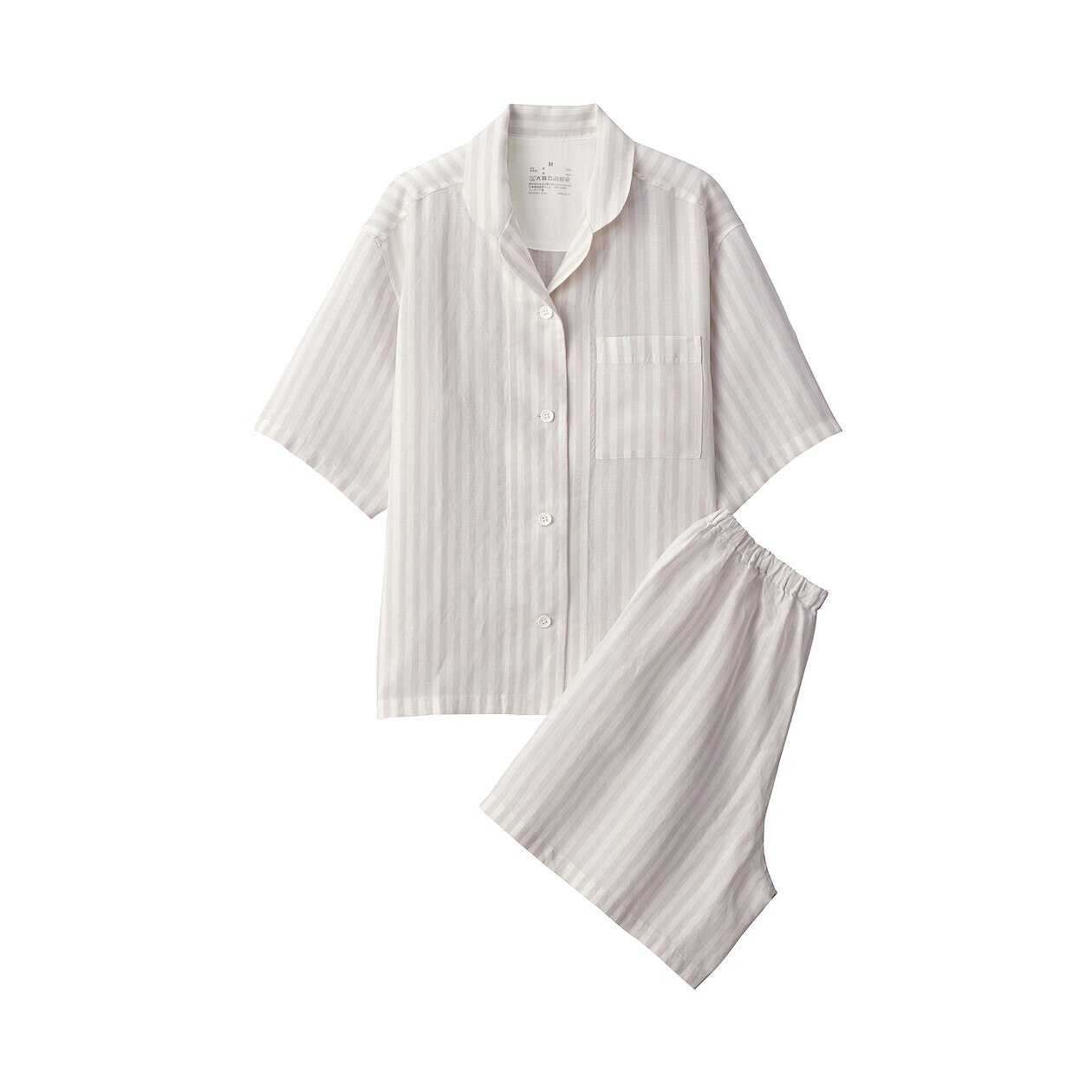 Shop Lyocell Linen Short Sleeve Pajamas online | Muji UAE