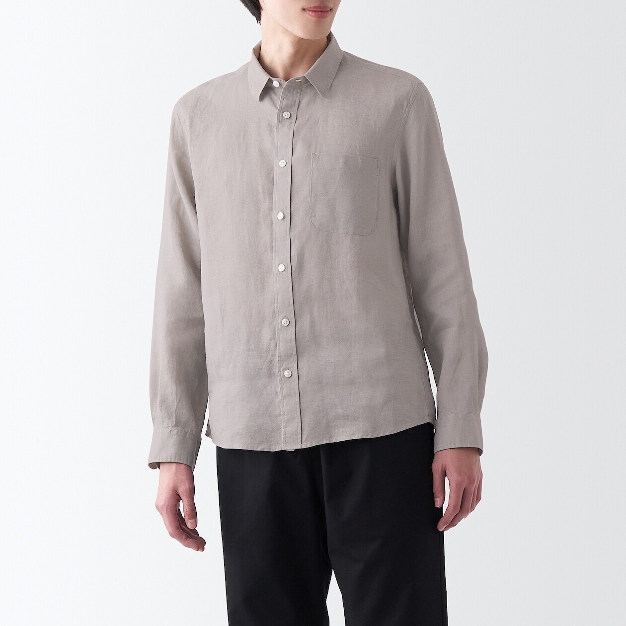 Shop French Linen Washed Shirt online | Muji UAE
