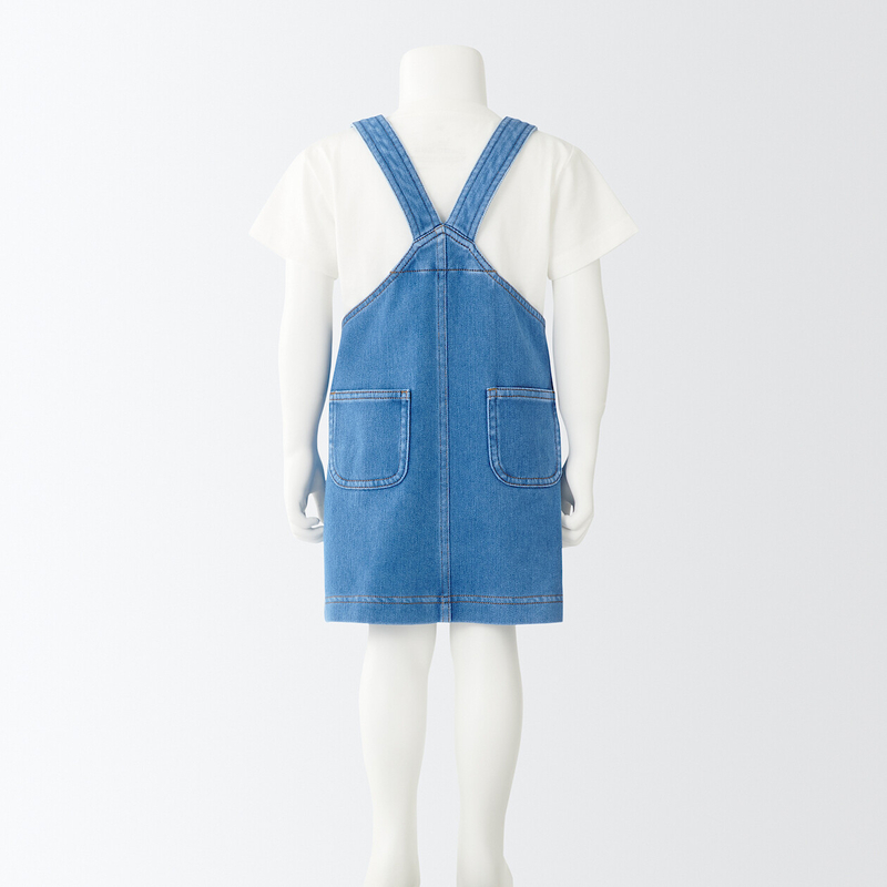 Shop Easy To Move Denim Jumper Skirt for Baby online Muji UAE