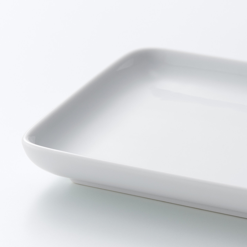 Shop Porcelain Square Plate W 22.5 x D 12 x H 2.5 cm White