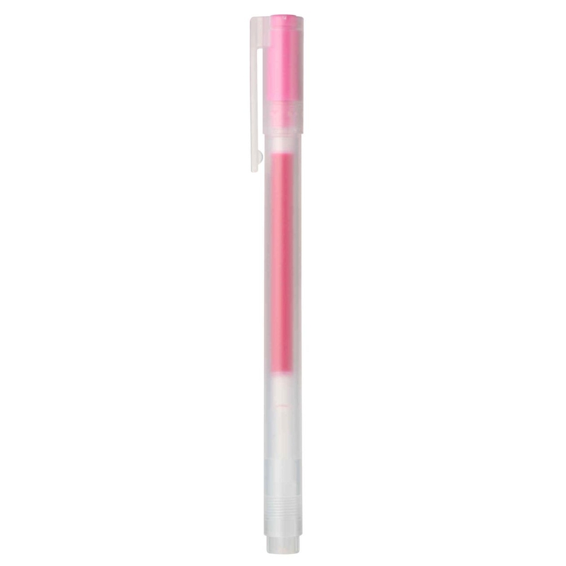 Shop Gel Ink Cap Type Ballpoint Pen 0.5 mm Pink online Muji UAE
