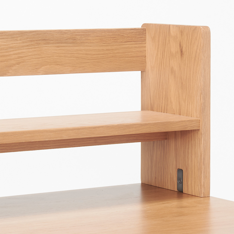 Shop Oak Wood Top Shelf for Wooden Desk W 109 x D 20 x H 30 cm