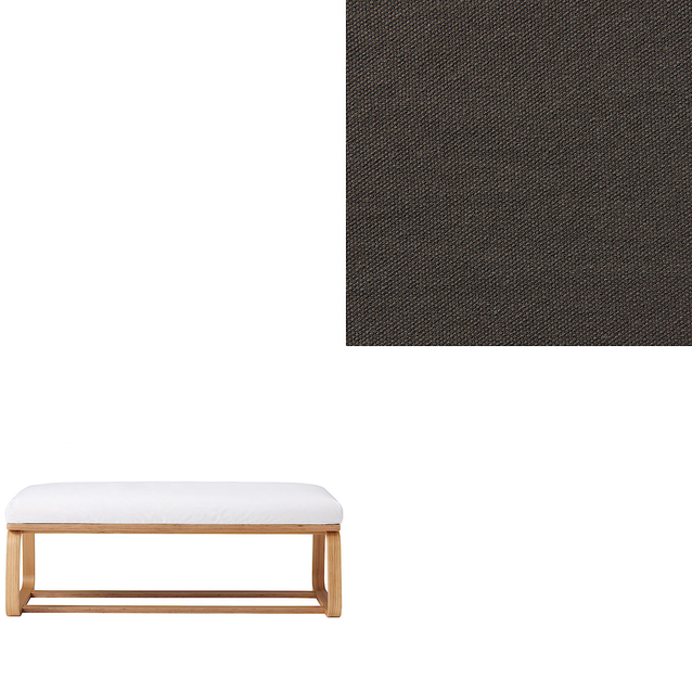 Cotton Washed Canvas Bench Cover Grey