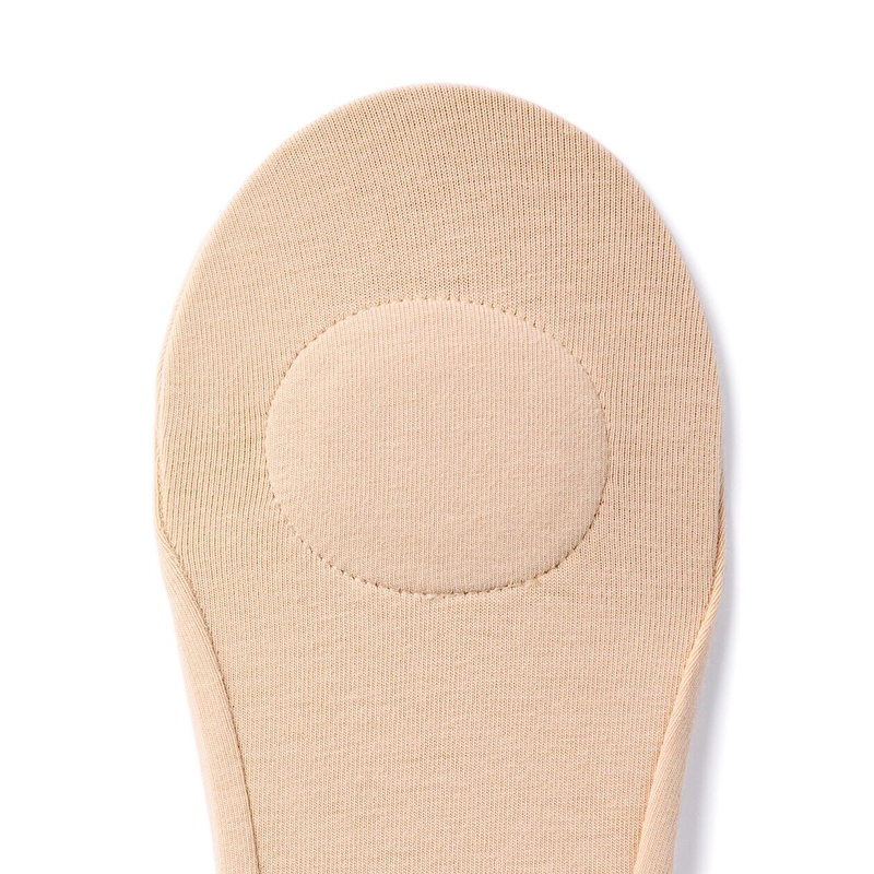 Cotton Blend Low Rise No Show Socks With Heel Grip