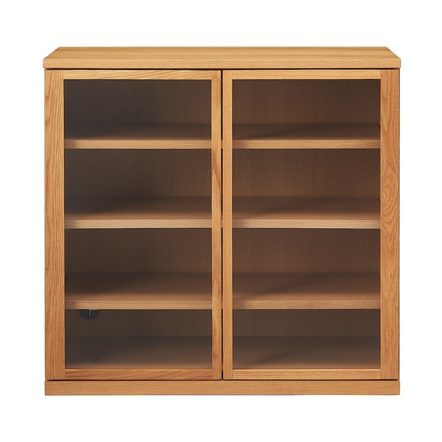 Oak sideboard with shop glass doors