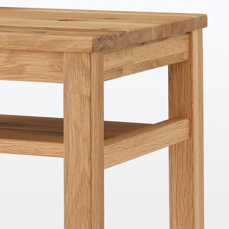 Shop Wooden Side Table Bench Wooden Seat With Knots Oak online