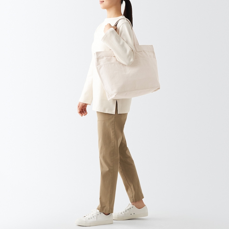 Shop Canvas Wide Tote Bag online Muji UAE