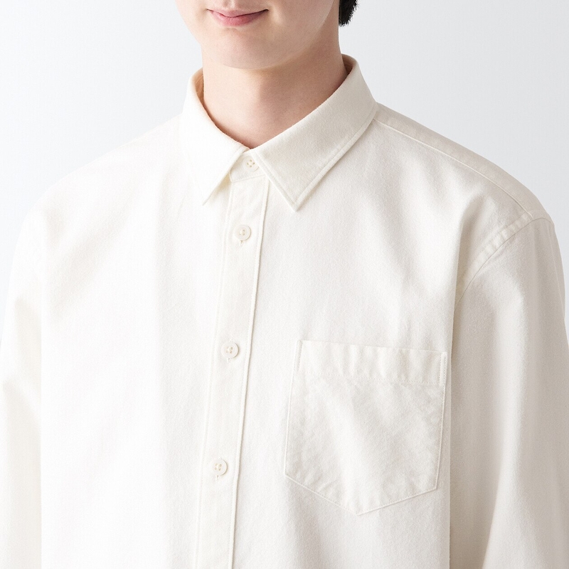 White shop flannel shirt
