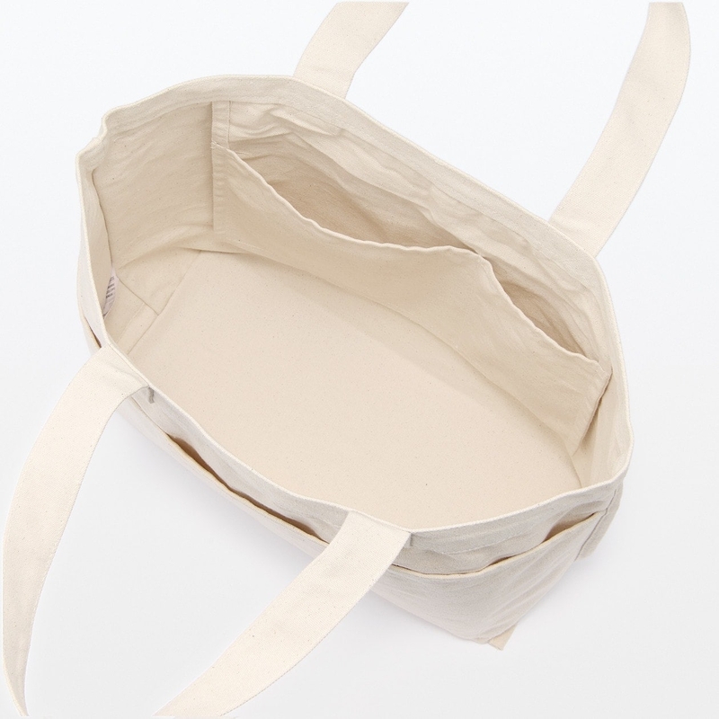 Canvas tote cheap bag with compartments