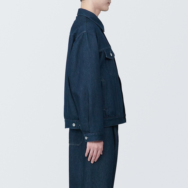 Shop Kapok Blended Denim Jacket online Muji UAE